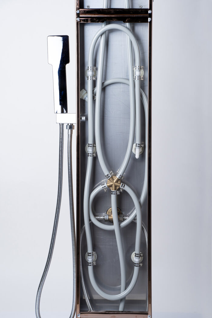 Ducha Escocesa Tipo Madera Panel Columna Inox Boston Tawak - Image 6