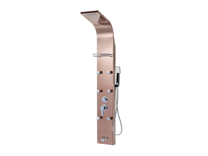 Ducha Escocesa Tipo Madera Panel Columna Inox Boston Tawak - Image 1