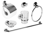 Set Accesorios Baño Ducha Acero Inox 6 Pzs Metalico Tawak Sf AC07