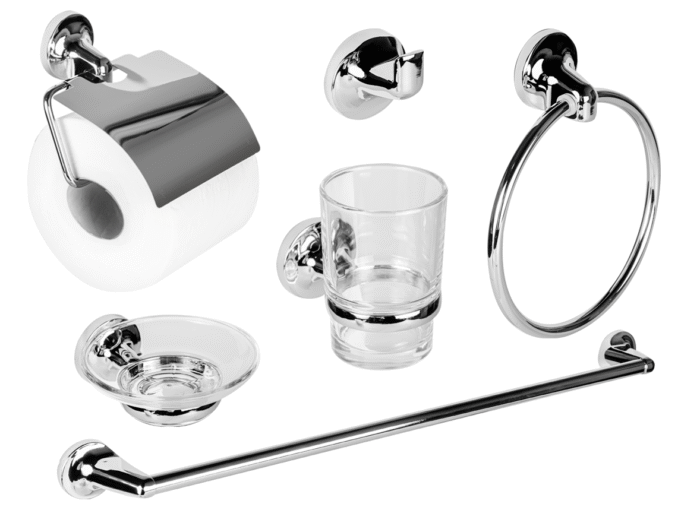Set Accesorios Baño Ducha Acero Inox 6 Pzs Metalico Tawak Sf AC07 - Image 1