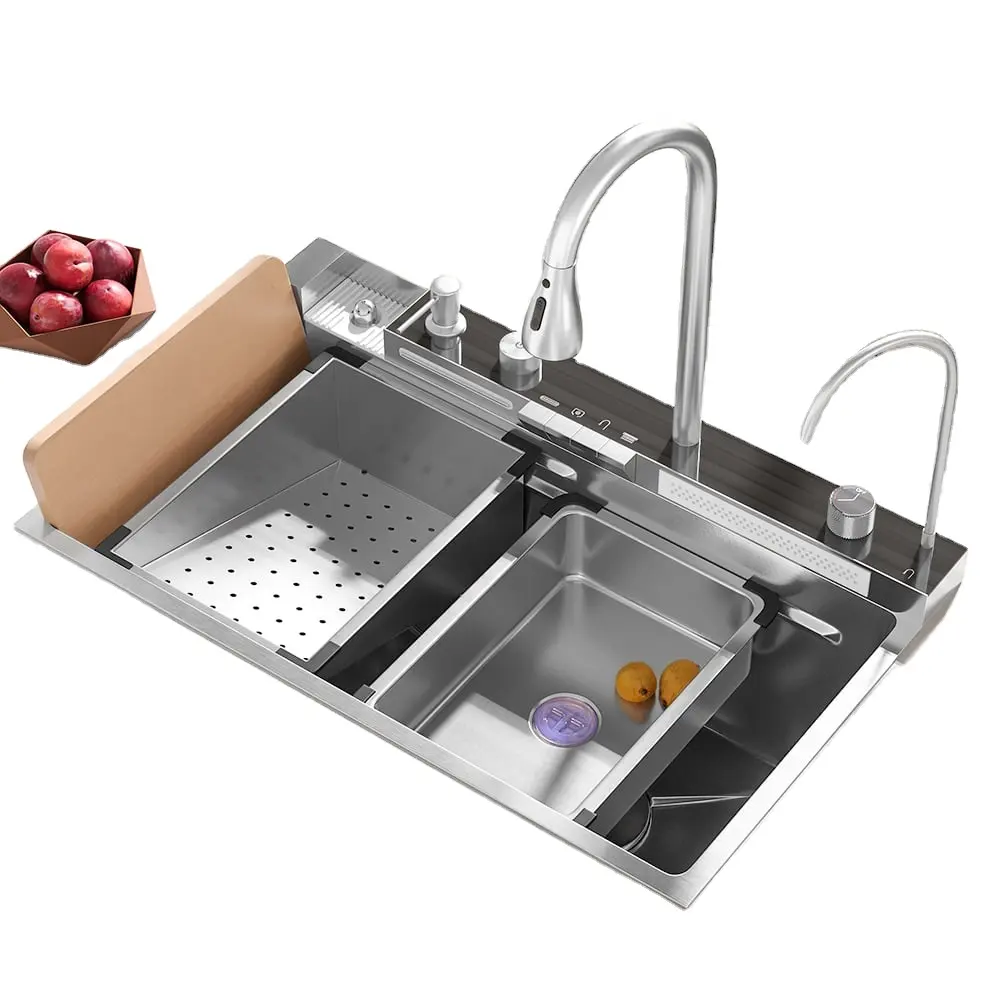 1 (1) Bacha Cocina Smart Led Inteligente Inoxidable 304 75cm Tawak - Image 1