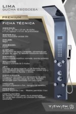 Ducha Escocesa Columna Jets Hidromasaje Duchador Lima Tawak - Image 5