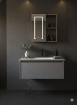 Combo Mueble Vanitory Baño 80 Cm Aluminio Espejo Led Tawak01 - Image 7