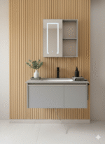 Combo Mueble Vanitory Baño 80 Cm Aluminio Espejo Led Tawak01 - Image 8