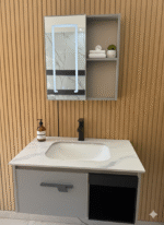 Combo Mueble Vanitory Baño 80 Cm Aluminio Espejo Led Tawak02 - Image 7