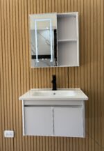 Combo Mueble Vanitory Baño 60 Cm Aluminio Espejo Led Tawak03 - Image 2