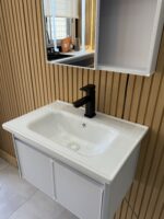 Combo Mueble Vanitory Baño 60 Cm Aluminio Espejo Led Tawak03 - Image 5