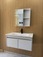 Combo Mueble Vanitory Baño 80 Cm Aluminio Espejo Led Tawak03 - Image 2