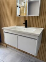 Combo Mueble Vanitory Baño 80 Cm Aluminio Espejo Led Tawak03 - Image 4