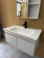 Combo Mueble Vanitory Baño 80 Cm Aluminio Espejo Led Tawak03 - Image 5