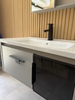 Combo Mueble Vanitory Baño 80 Cm Aluminio Espejo Led Tawak02 - Image 6