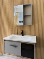 Combo Mueble Vanitory Baño 80 Cm Aluminio Espejo Led Tawak02 - Image 8