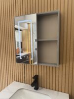 Combo Mueble Vanitory Baño 80 Cm Aluminio Espejo Led Tawak02 - Image 4