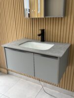 Combo Mueble Vanitory Baño 80 Cm Aluminio Espejo Led Tawak01 - Image 6