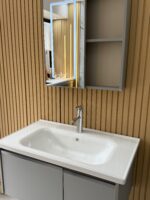 Combo Mueble Vanitory Baño 80 Cm Aluminio Espejo Led Tawak01 - Image 5