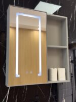 Combo Mueble Vanitory Baño 60 Cm Aluminio Espejo Led Tawak01 - Imagen 3