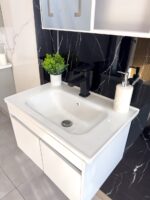 Combo Mueble Vanitory Baño 60 Cm Aluminio Espejo Led Tawak03 - Imagen 3