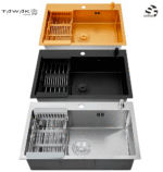 Bacha Pileta Cocina 55cm Acero Inox 304 Pulido Delta Tawak - Image 7