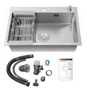 Bacha Pileta Cocina 55cm Acero Inox 304 Pulido Delta Tawak