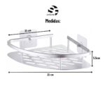 Set X 2  Estante Esquinero Accesorio Adhesivo Baño Tawak - Image 4