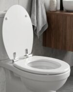 Tapa Asiento Inodoro Herrajes Metal Madera Laqueada Tawak